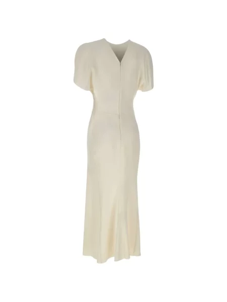 Rochie plisată Victoria Beckham plisat de costum alb