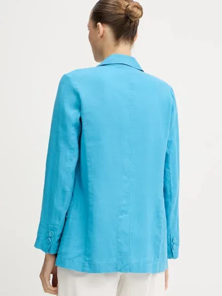 Однотонный пиджак United Colors Of Benetton однобортный зеленый