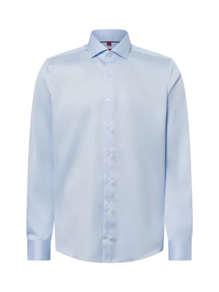 Finshley & Harding koszula biznesowa non-iron Mężczyźni Slim Fit jednolity 37 niebieski