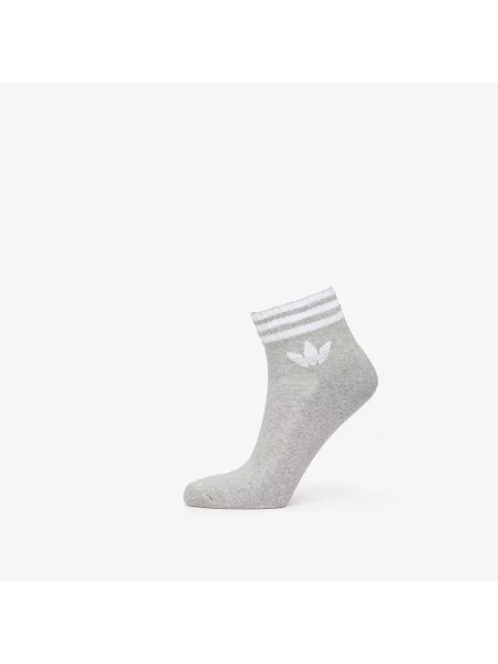 Κάλτσες adidas Ankle Socks White/ Medium Grey Heather/ Black M λευκό
