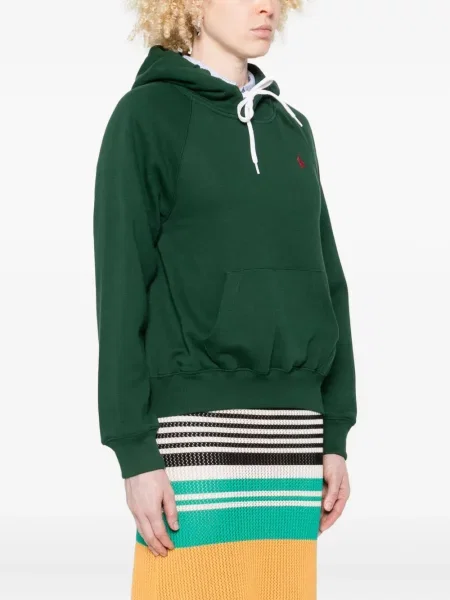 Hanorac cu glugă Polo Ralph Lauren cu broderie alb