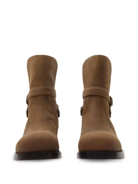 Ceruit botine Burberry din piele de căprioară maro