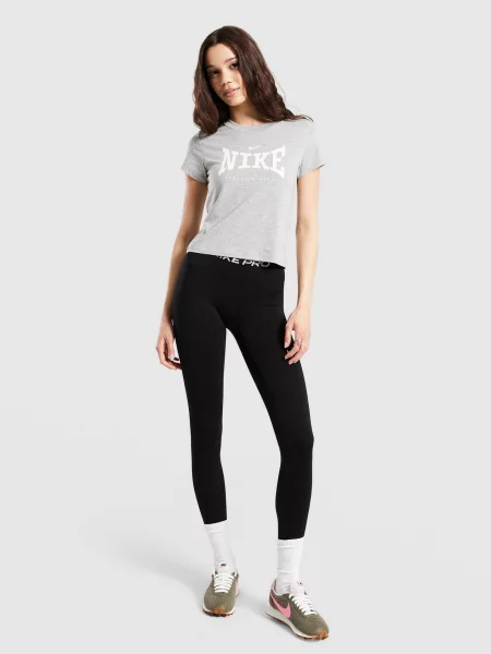 Nike T-Shirt W Nsw Mod Crop Ath League szara