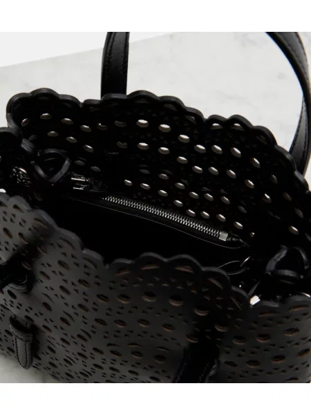 Geantă shopper Alaïa din piele negru