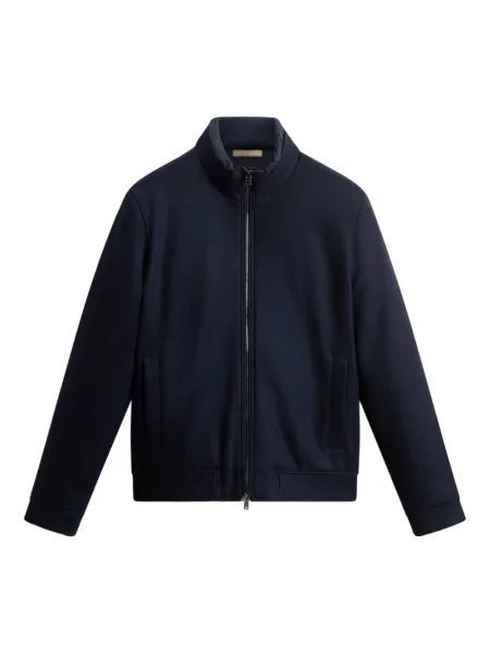 Geacă bomber Woolrich de lână albastru