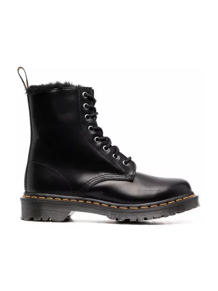 Botki Dr. Martens sznurowane skórzane czarne