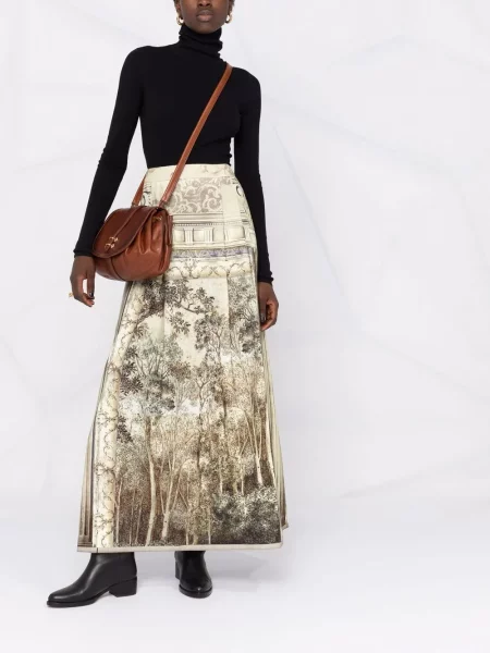 Fusta maxi Alberta Ferretti cu imagine