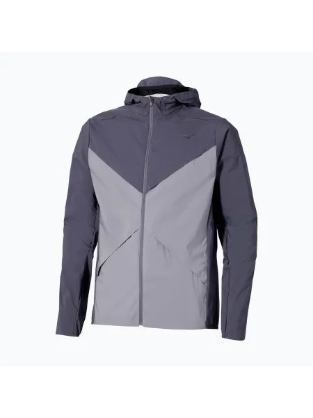 Куртка для бігу Mizuno Tech Thermal Charge Hooded quiksilver