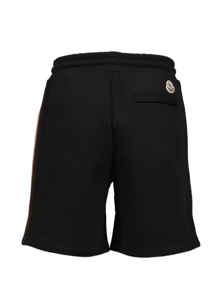 Ριγέ σορτς Moncler με αυτόγραφο μαύρο
