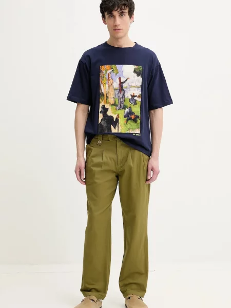 Штани Desigual BANKER фасон chinos зелений