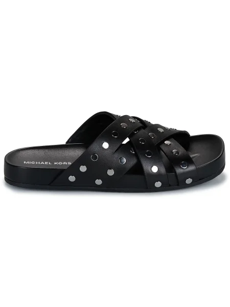Papuci Michael Michael Kors din piele fără toc negru