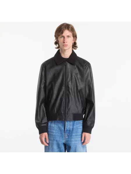 Bomber Calvin Klein Jeans Ls Faux Leather Sher Black M negru