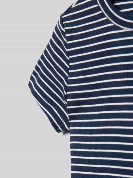Krótka t-shirt w paski Blue Effect granatowa