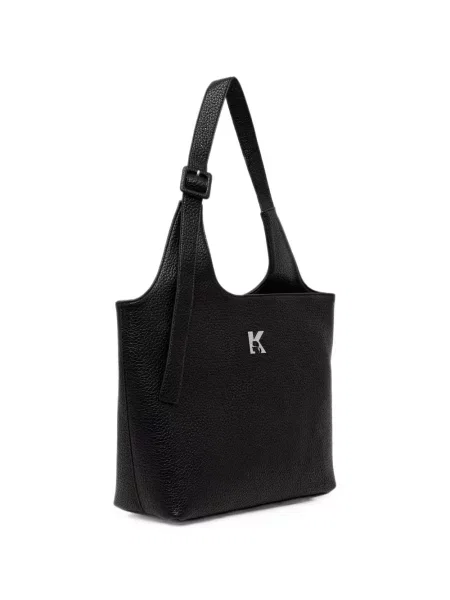 Shopper kabelka Karl Lagerfeld Jeans s autogramem černá