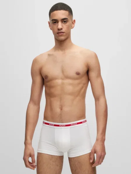 HUGO Boxerky červená biela
