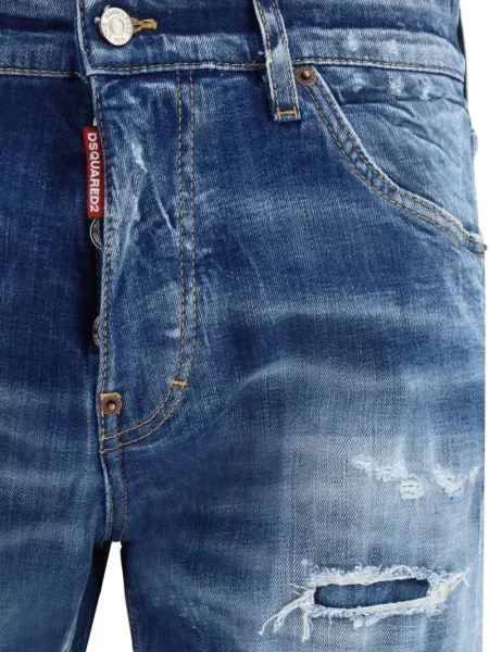Blugi Dsquared2 zdrențuiți albastru