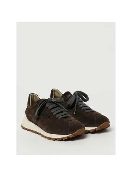 Sneakersy Brunello Cucinelli zamszowe czarne