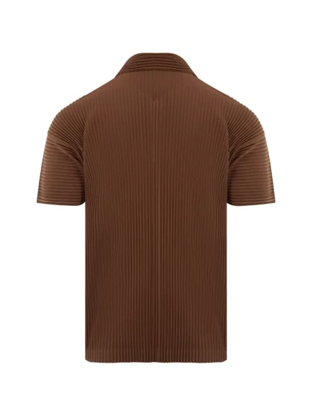 Με κολάρο polo Issey Miyake καφέ