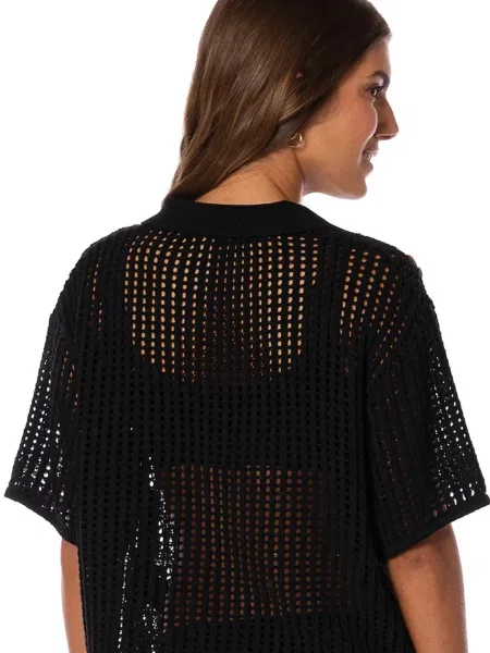 Maaji plážová košile Midnight Black Canva černá
