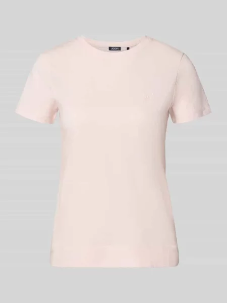 T-shirt z okrągłym dekoltem model Tia' Joop! różowa