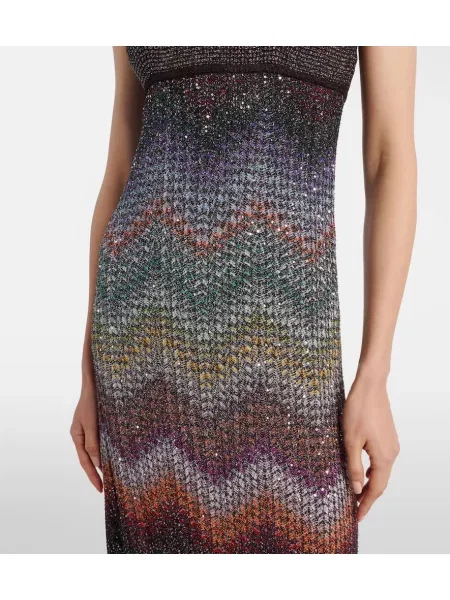 Rochie maxi Missoni cu gât halter de costum