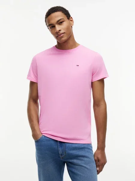 Tommy Jeans Koszulka Mężczyźni wyrazisty róż S
