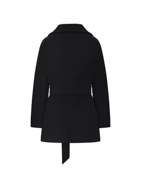 Cu centură palton Tagliatore de lână negru
