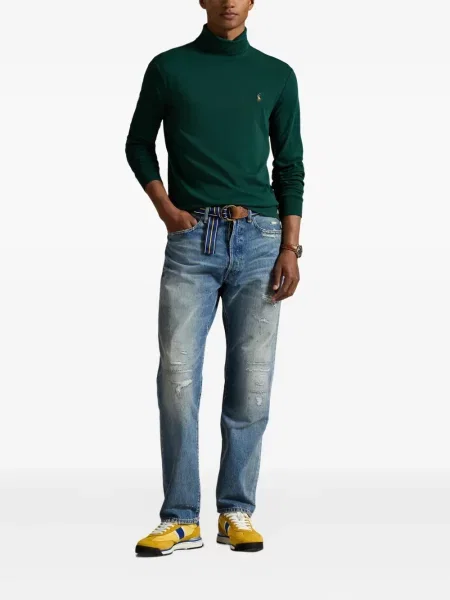 Chiloți Polo Ralph Lauren din țesătură twill cu autograf cu glugă albastru