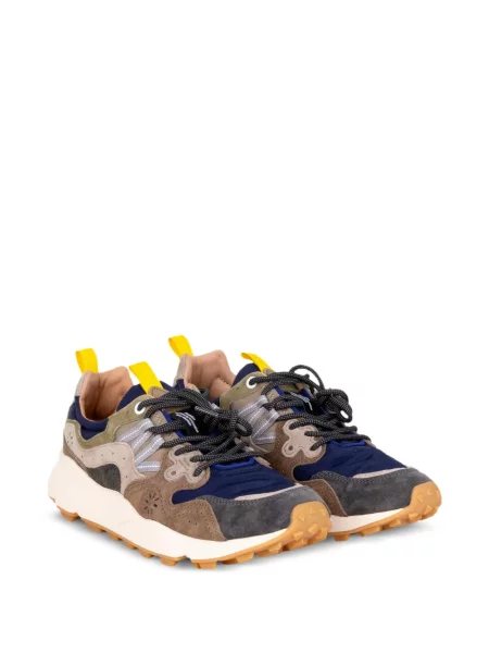 Sneakerși Flower Mountain cu model floral maro