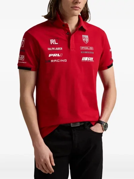 Slip de baie Polo Ralph Lauren alergare cu cordon cu imagine alb