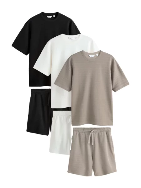 Next Haine de casă brocart / negru alb