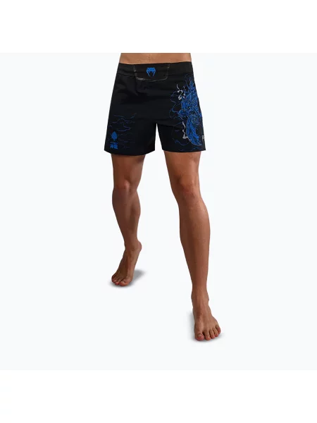 Pantaloni scurți de antrenament pentru bărbați Venum Thunder Dragon Black/Royal Blue negru