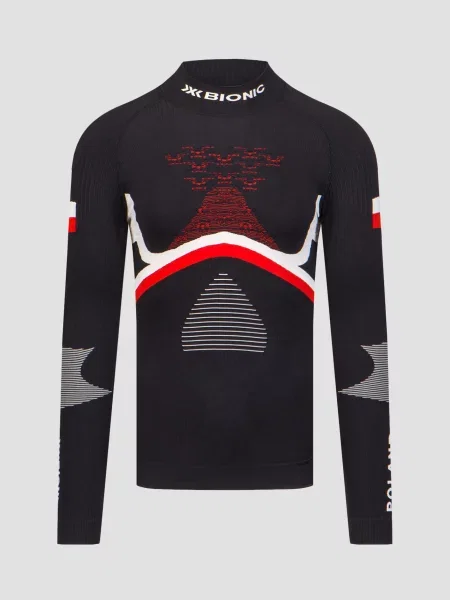 Longsleeve Termoaktywny Z Półgolfem X-bionic Energy Accumulator Patriot Poland biała