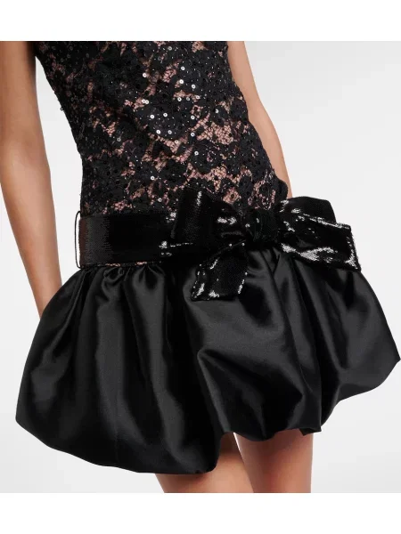 Rochie Self-portrait din dantelă negru
