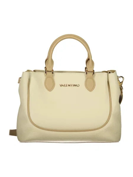 Lniana shopperka Valentino By Mario Valentino beżowa