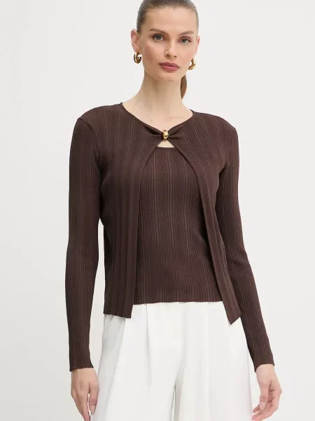 Пуловер и топ Marciano Guess KATHLEEN от лека материя кафяво