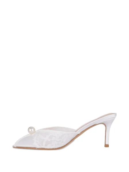 Велурени сандали Black Suede Studio бяло