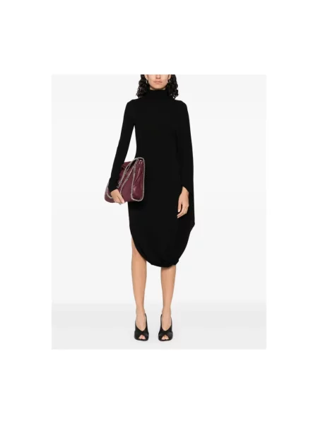 Sukienka Stella Mccartney z krepy czarna
