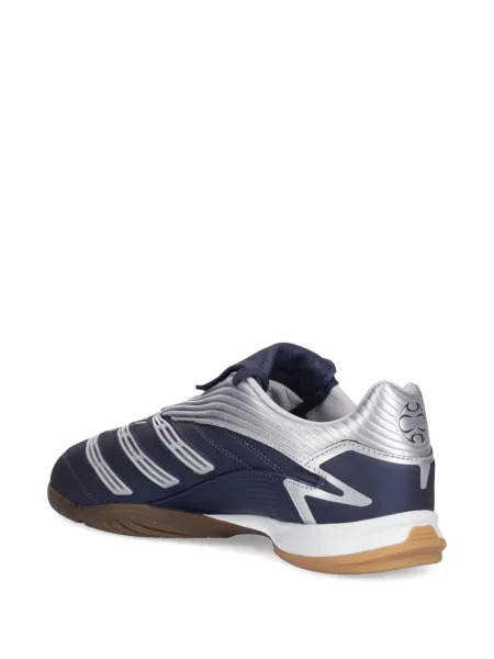 Sneakerși Adidas Predator cu broderie cu dungi din piele de căprioară albastru