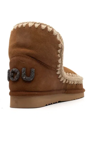 Mou Cizme de zăpadă Eskimo 18 Glitter Logo maro