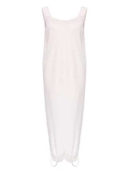 Sukienka midi Mm6 Maison Margiela koronkowa do kolan garniturowa różowa