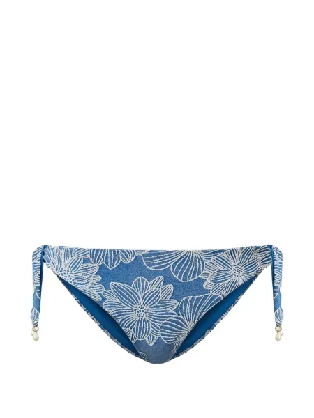 Bikini Twinset cu model floral cu imagine albastru