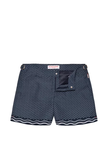 Slip de baie Orlebar Brown cu imagine cu imprimeu geometric albastru
