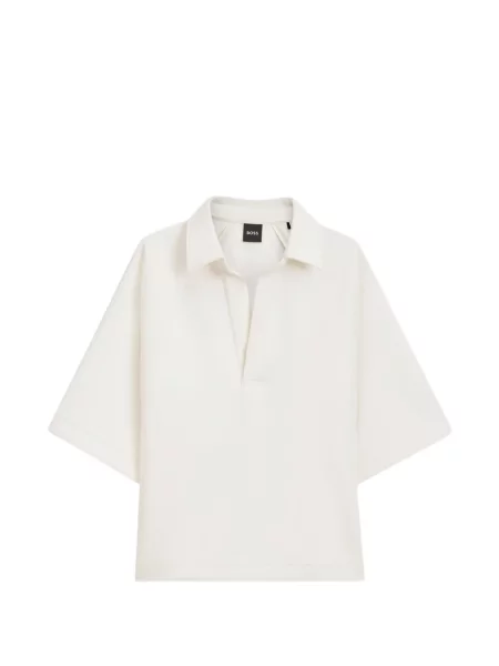 Tricou polo Boss din jerseu