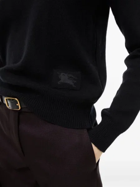 Μακρύς polo Burberry κασμίρ μαύρο