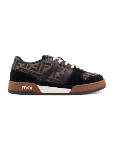 Sneakersy Fendi skórzane czarne