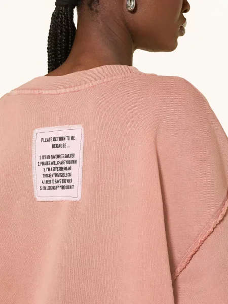 Yippie Hippie Bluza Oversize rosa pomarańczowa