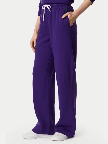 Polo Ralph Lauren donji dio trenirke za žene s pamukom ljubičasta