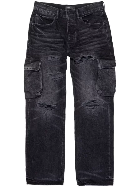 Blugi drepți Purple Brand zdrențuiți