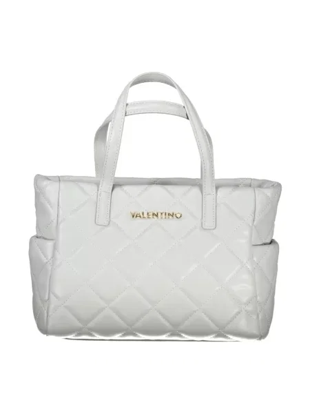 Lniana shopperka Valentino By Mario Valentino szara